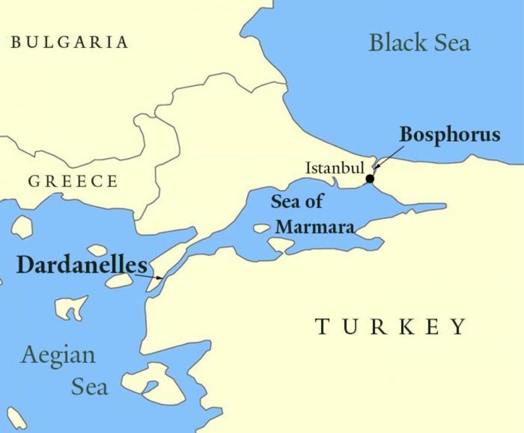 Bosphorus Strait Map 1068x883 